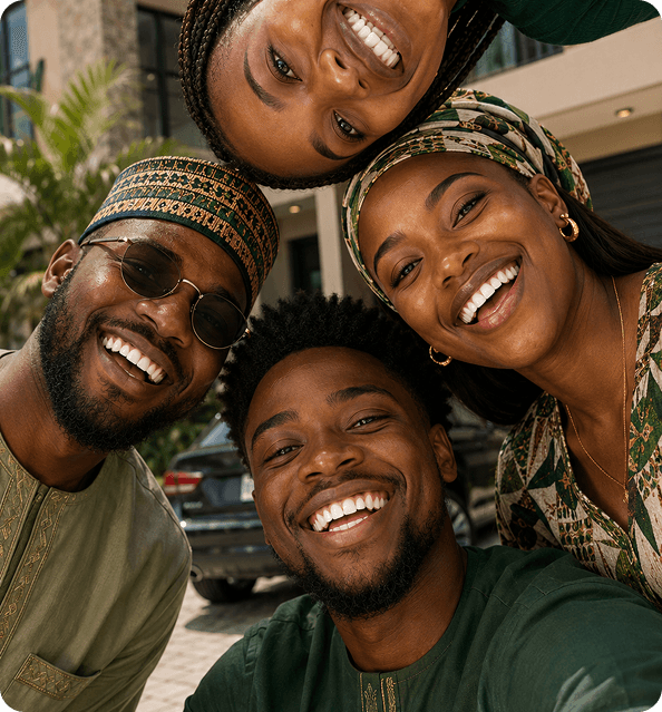 Four smiling Dovo Metabolic Care members